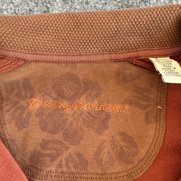 Tommy Bahama 1/4 Zip Pullover Shirt Long Sleeve Pima Cotton Men’s SZ XL Orange - Picture 10 of 12